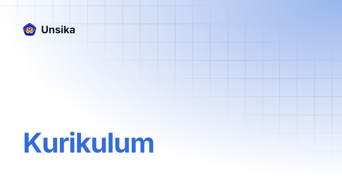 Kurikulum | Unsika